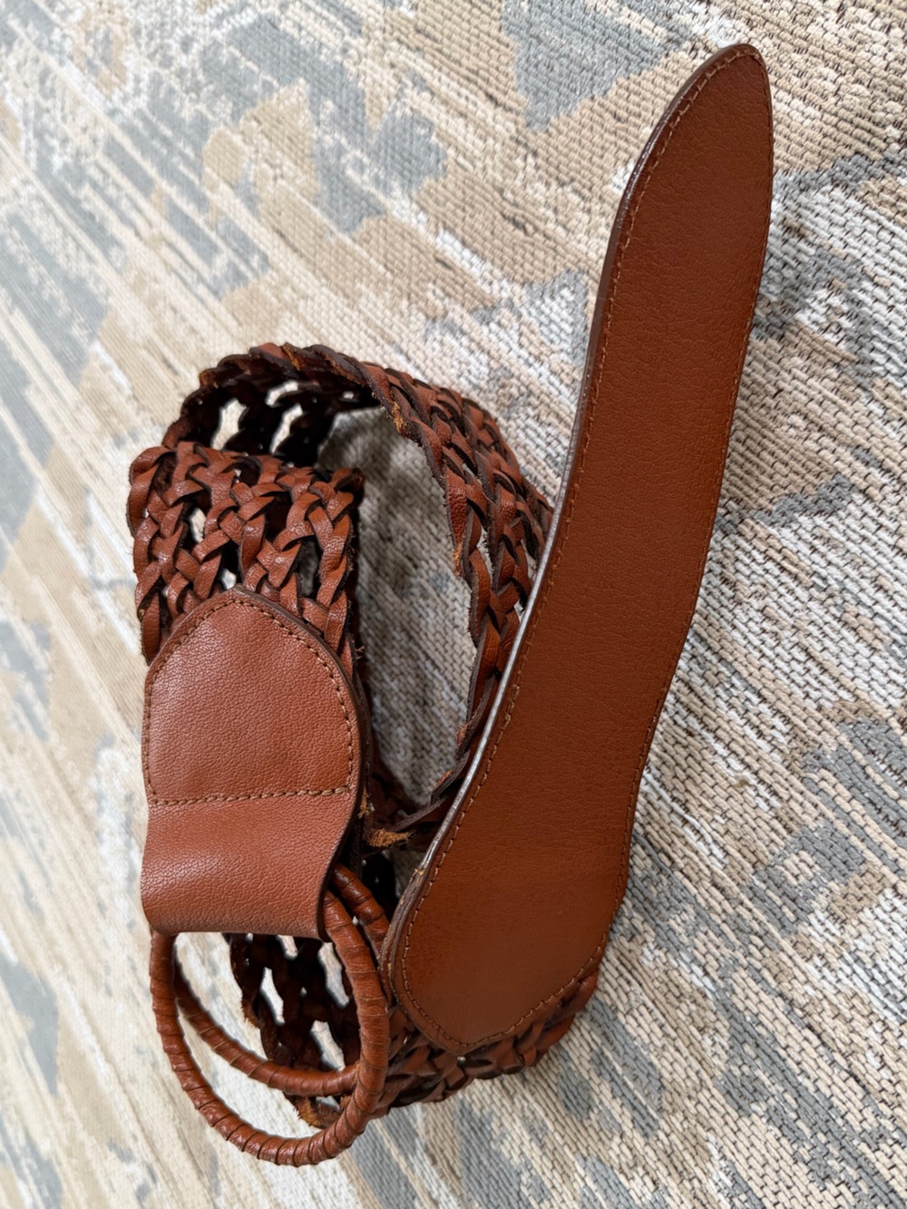 Vintage Chico’s Women’s Brown Braided Leather Belt